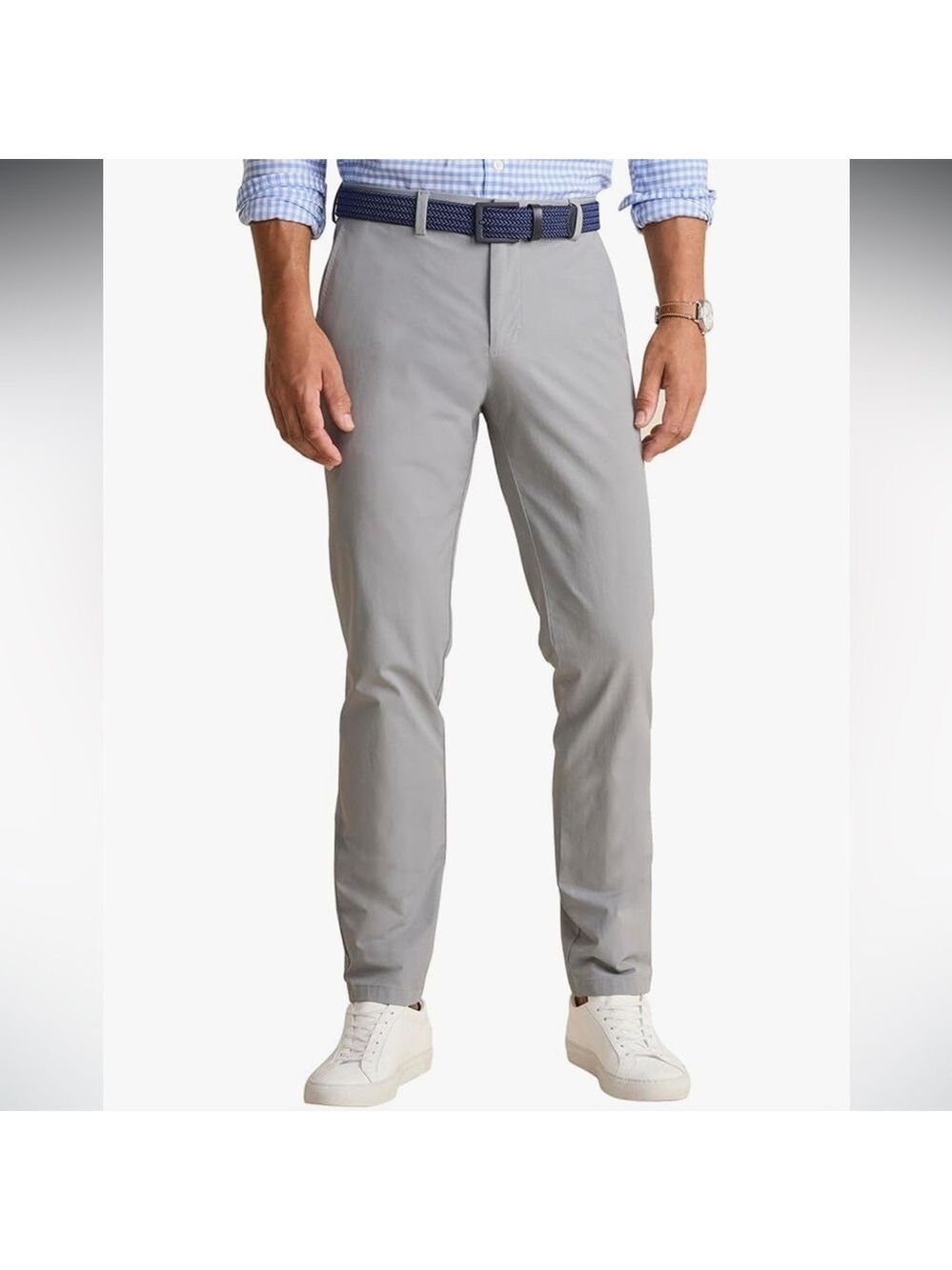 Vineyard Vines Stretch Breaker Gray Chinos Classic Fit Cotton Blend Size 36